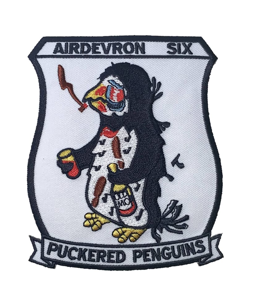 VX-6 AIRDEVRON SIX PUCKERED PENGUINS Patch – Plastic Backing