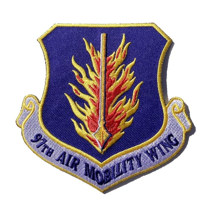 97th Air Mobility Wing Patch – Plastic Backing