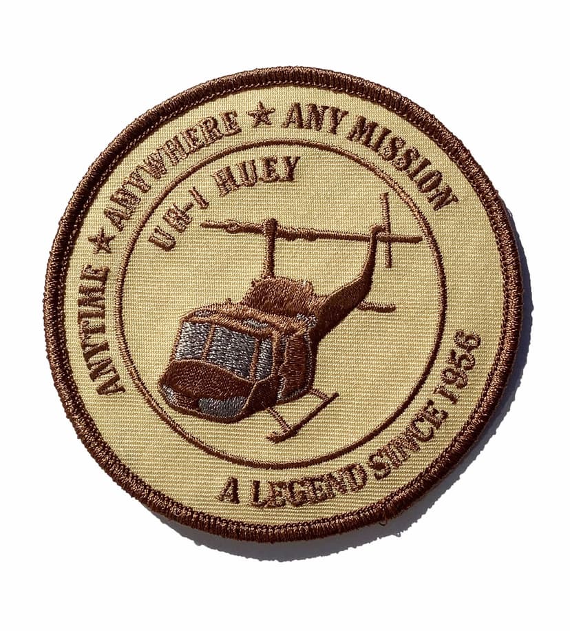 UH-1 Huey A Legend Since 1956 Tan Patch - Hook and Loop