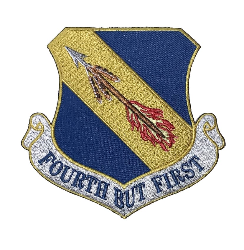 4th Fighter Wing FOURTH BUT FIRST Patch – Plastic Backing