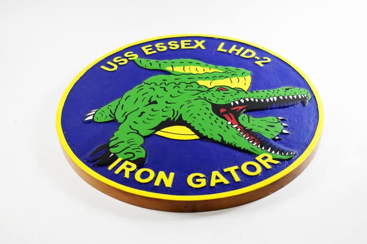 USS Essex Gator LHD-2 Plaque