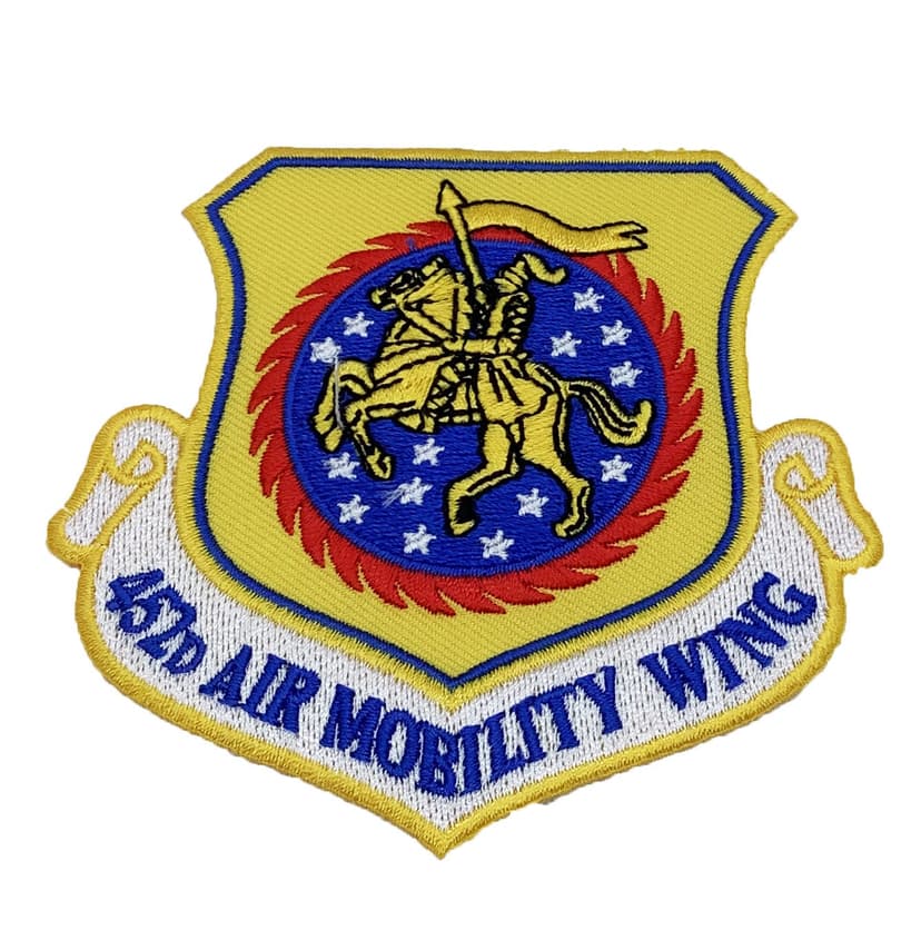 452d Air Mobility Wing Patch – Plastic Backing