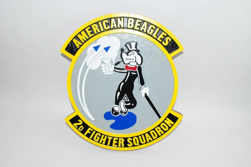 2d Fighter Squadron American Beagle Squadron Plaque