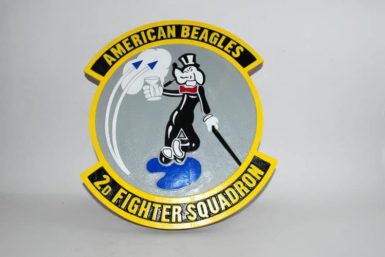 2d Fighter Squadron American Beagle Squadron Plaque
