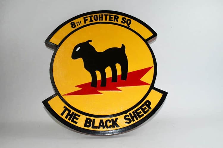 8th Fighter Squadron Black Sheep Plaque
