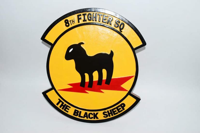 8th Fighter Squadron Black Sheep Plaque