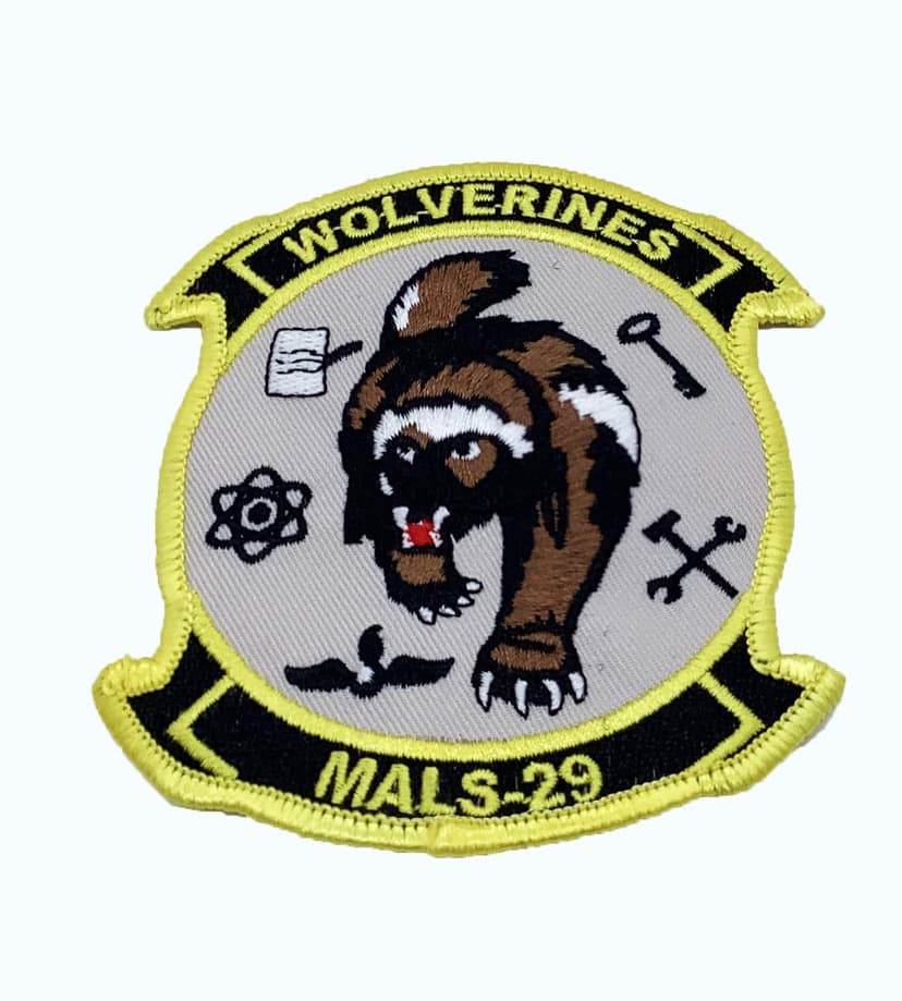 4 inch MALS 29 Wolverines Patch – No Hook and Loop