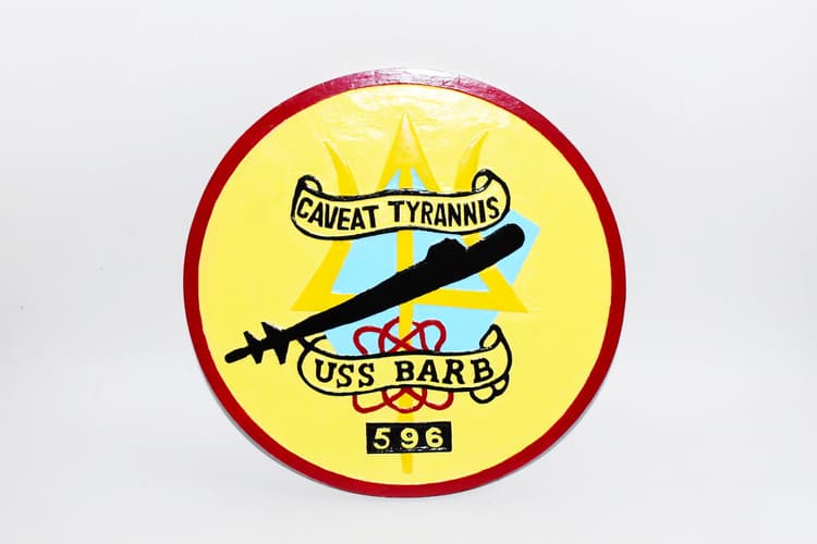 SSN-596 USS Barb Plaque
