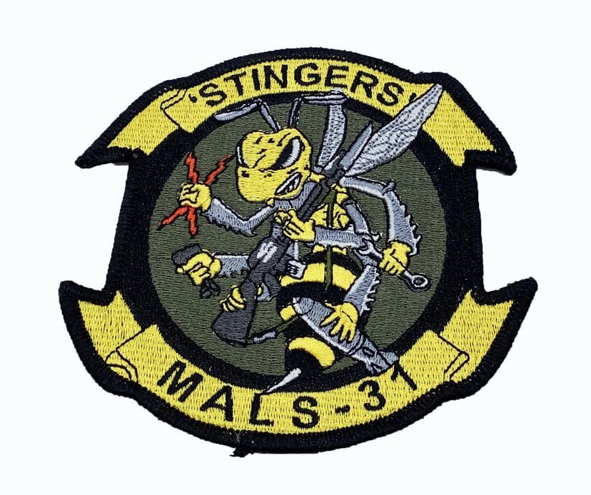 MALS 31 Stingers Patch –Plastic backing