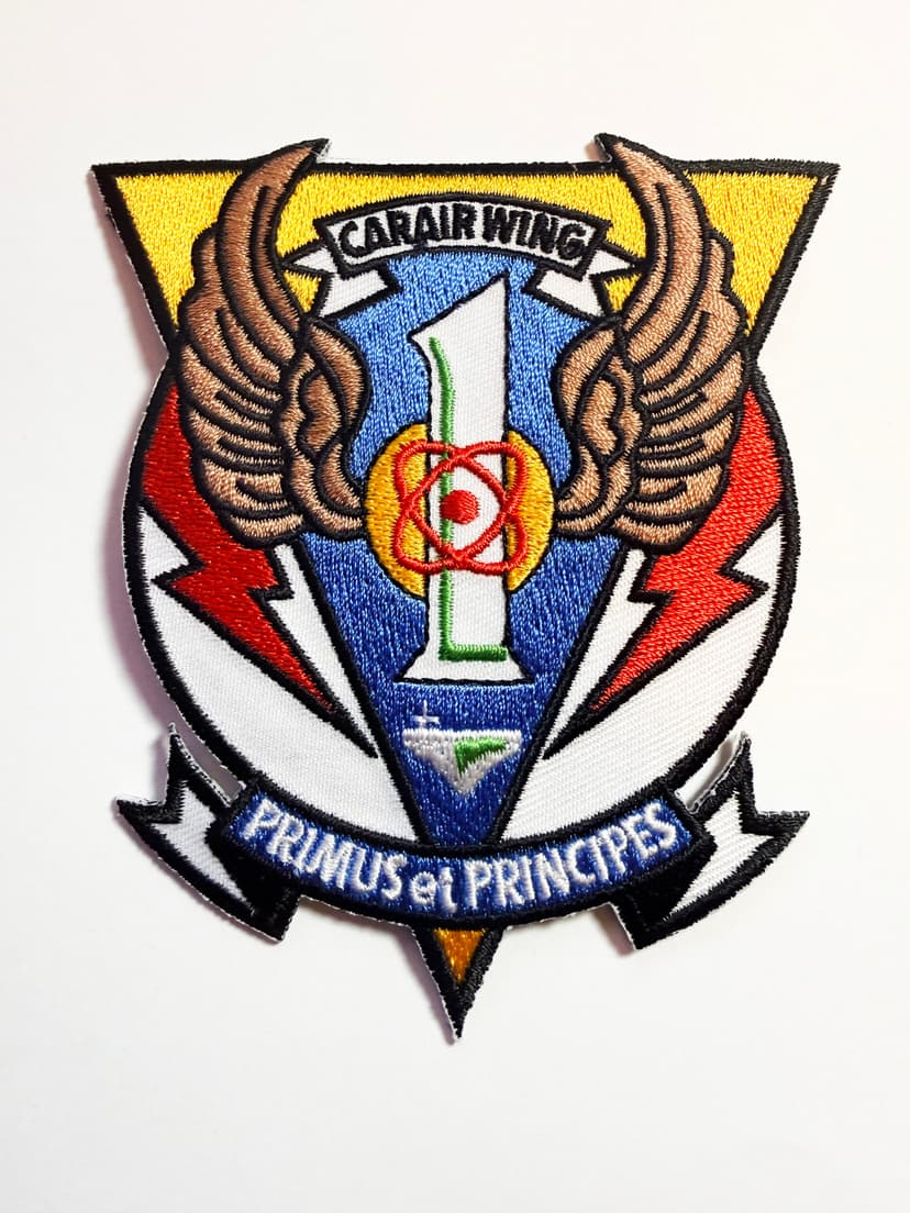 Carrier Air Wing CVW-1 Patch – Plastic Backing, 4 inch, Embroidered