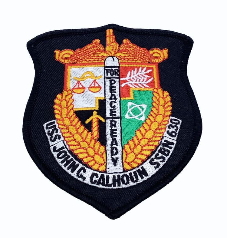USS John C. Calhoun (SSBN-630) Patch – Plastic Backing