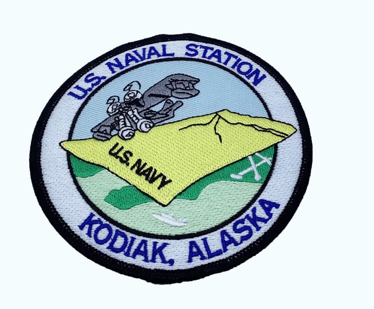 Naval Air Station NAS Kodiak Patch – Plastic Backing