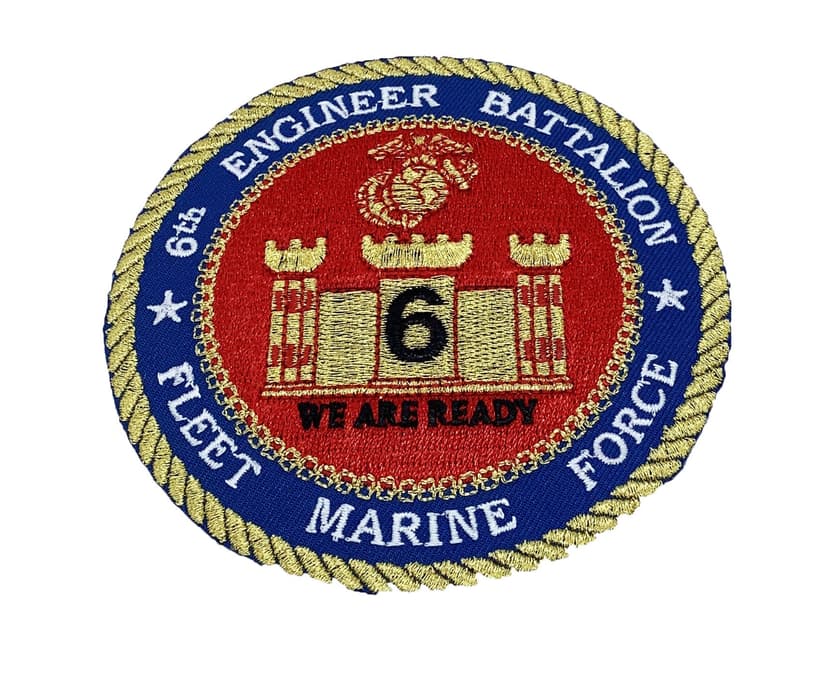 6th Engineer Bn Patch – No Hook and Loop
