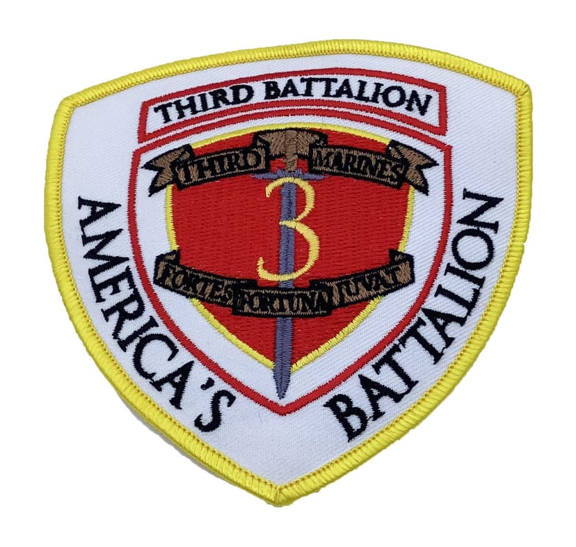 3rd Bn 3rd Marines- America's Battalion Patch – No Hook and Loop