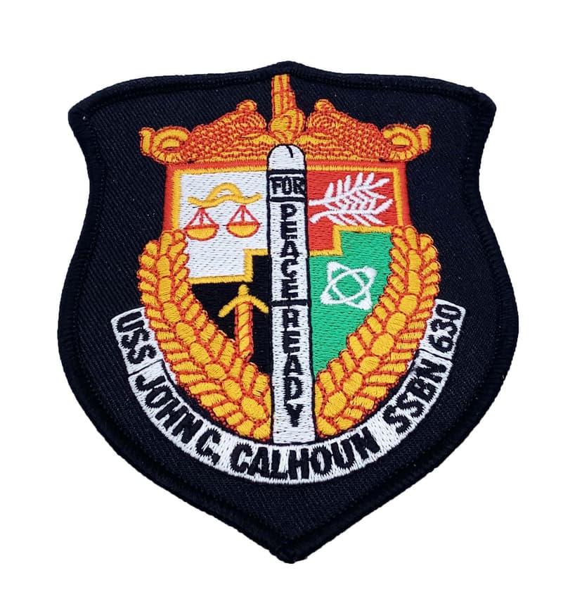 USS John C. Calhoun (SSBN-630) Patch – Plastic Backing