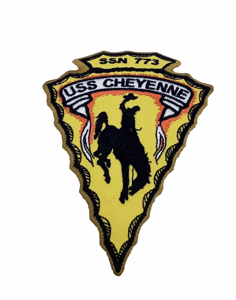 USS Cheyenne (SSN-773) Patch – Plastic Backing