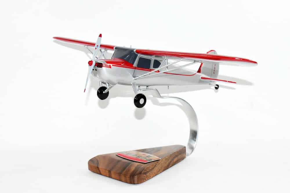 Cessna 140 Silver Red 1947 Model