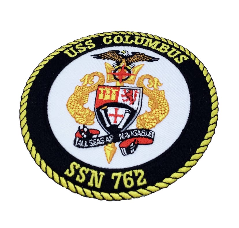 USS Columbus SSN-762 Patch – Plastic Backing