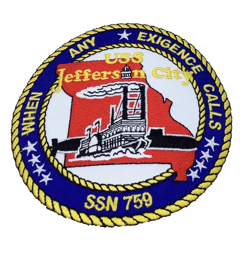 USS Jefferson City SSN-759 Patch – Plastic Backing