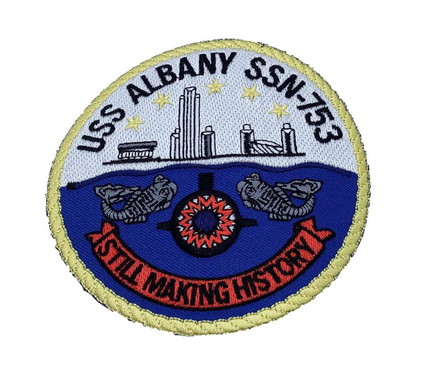 USS Albany SSN-753 Patch – Plastic Backing