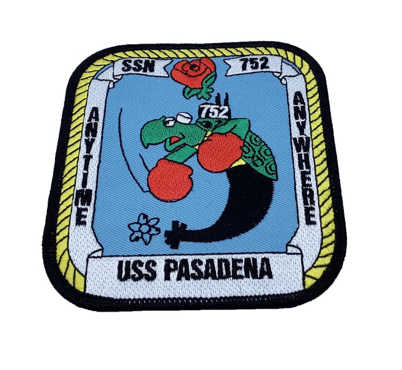 USS Pasadena SSN-752 Patch – Plastic Backing