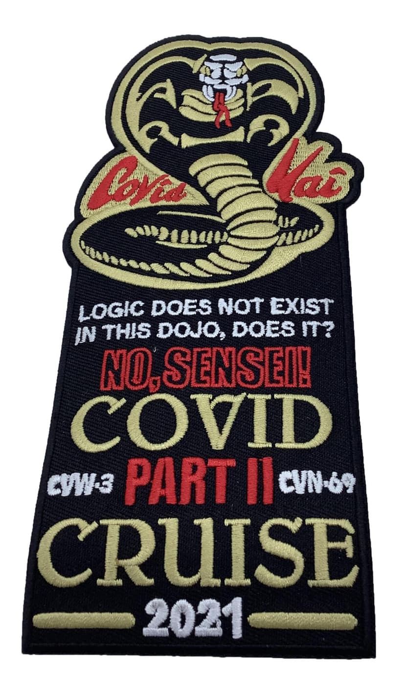 USS Eisenhower CVN-69 Covid Kai Cruise Patch – No Hook and Loop