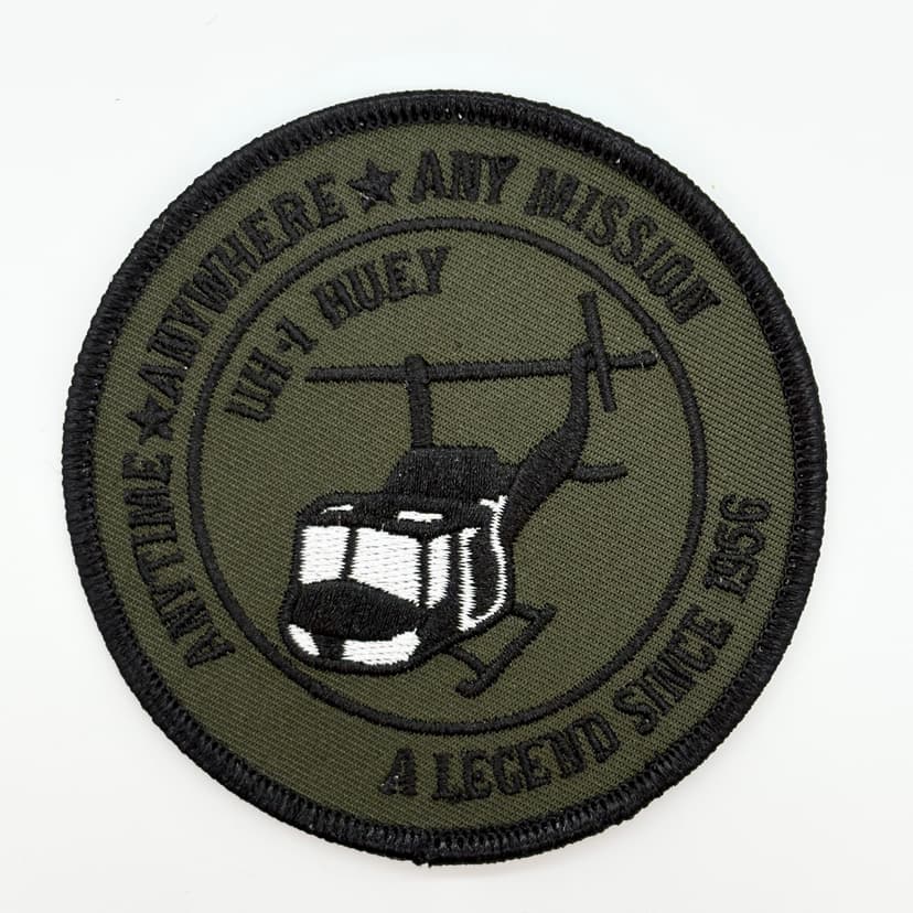 Bell® UH-1 Huey “A Legend Since 1956” Green Patch – Embroidered, Iron On