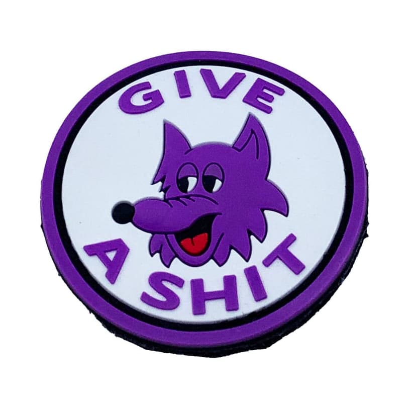 VMM/HMM-364 Purple Foxes "Give A Shit" PVC Patch – With Hook and Loop