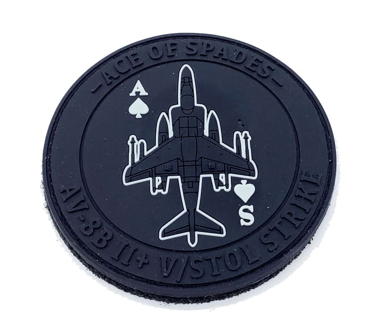 VMA-231 Ace of Spades Blackout/glow PVC Patch – With Hook and Loop