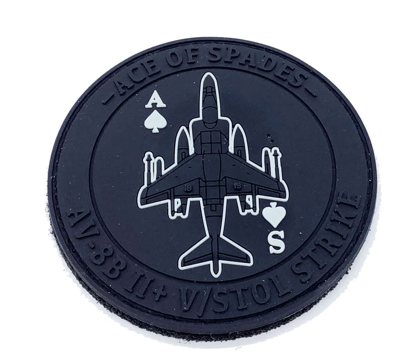 VMA-231 Ace of Spades Blackout/glow PVC Patch – With Hook and Loop