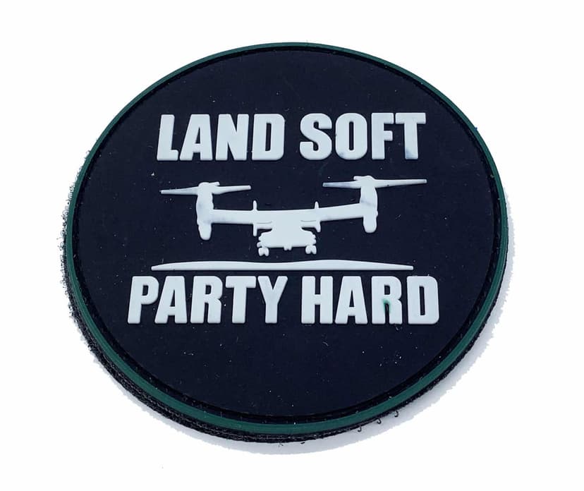 V-22 Land Soft Party Hard PVC Glow Patch – With Hook and Loop