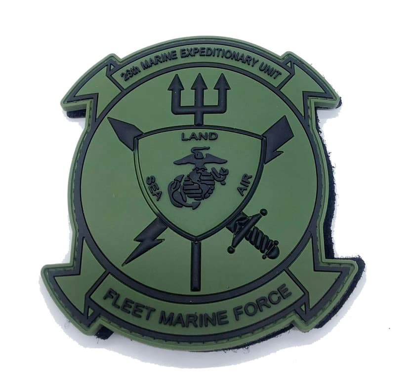 26th MEU Green PVC Patch – With Hook and Loop