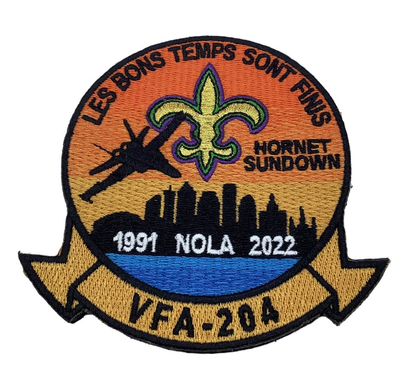VFA-204 River Rattlers F-18 Sundown Patch – With Hook and Loop