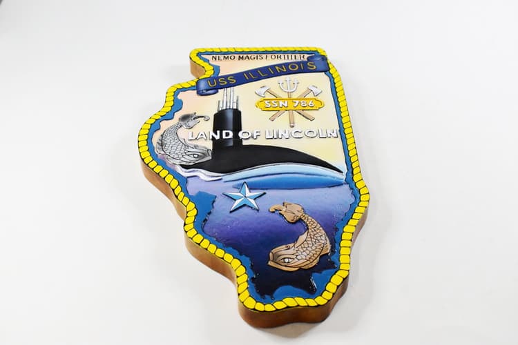 SSN-786 USS Illinois Plaque