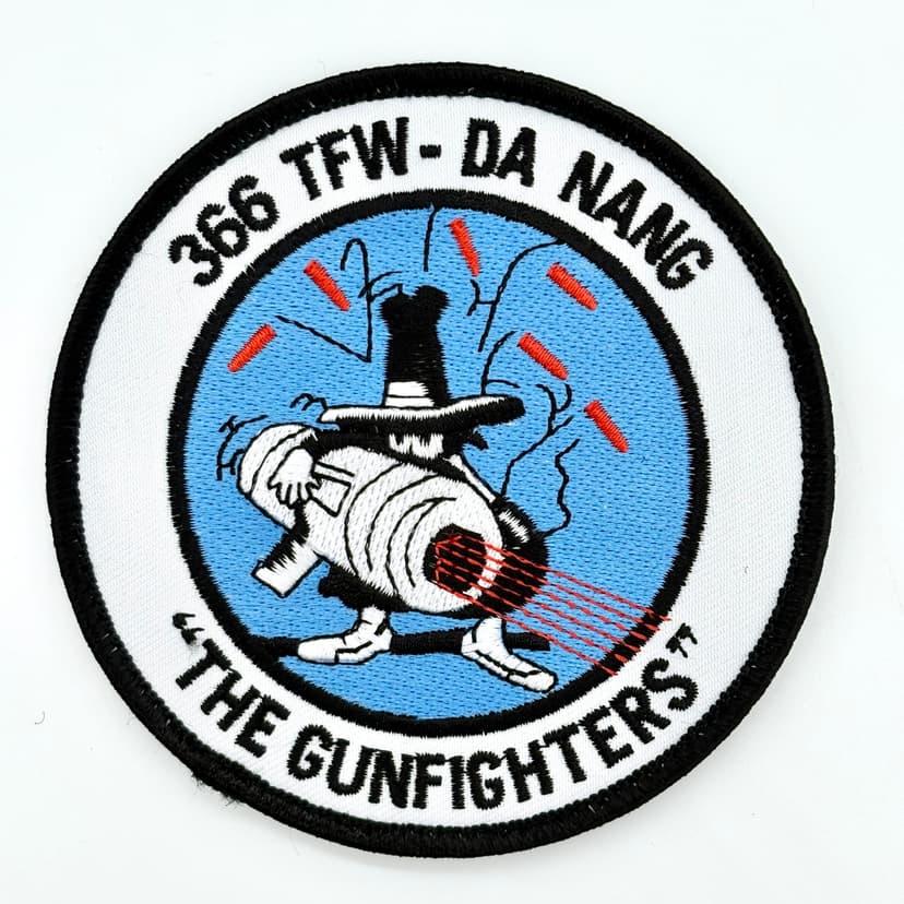 366th TFW Da Nang Patch, 3.5", Hook and Loop