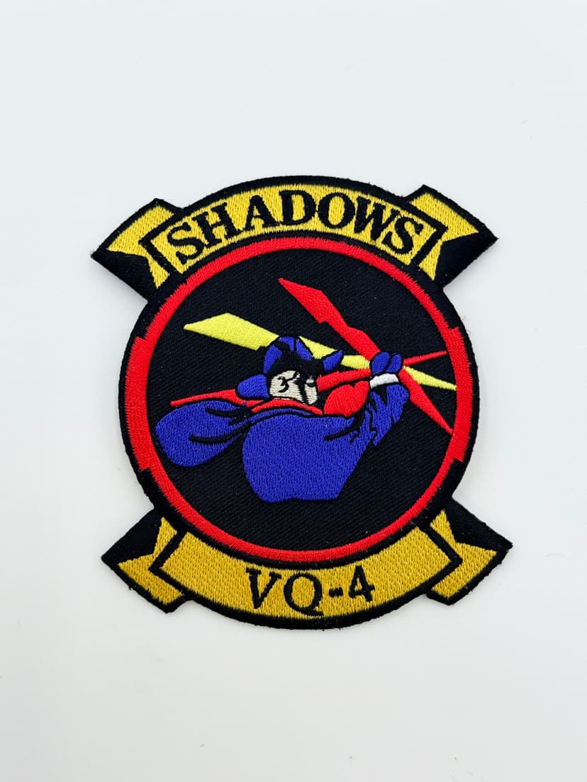 VQ-4 Shadows Squadron Patch - With Hook and Loop, 4in