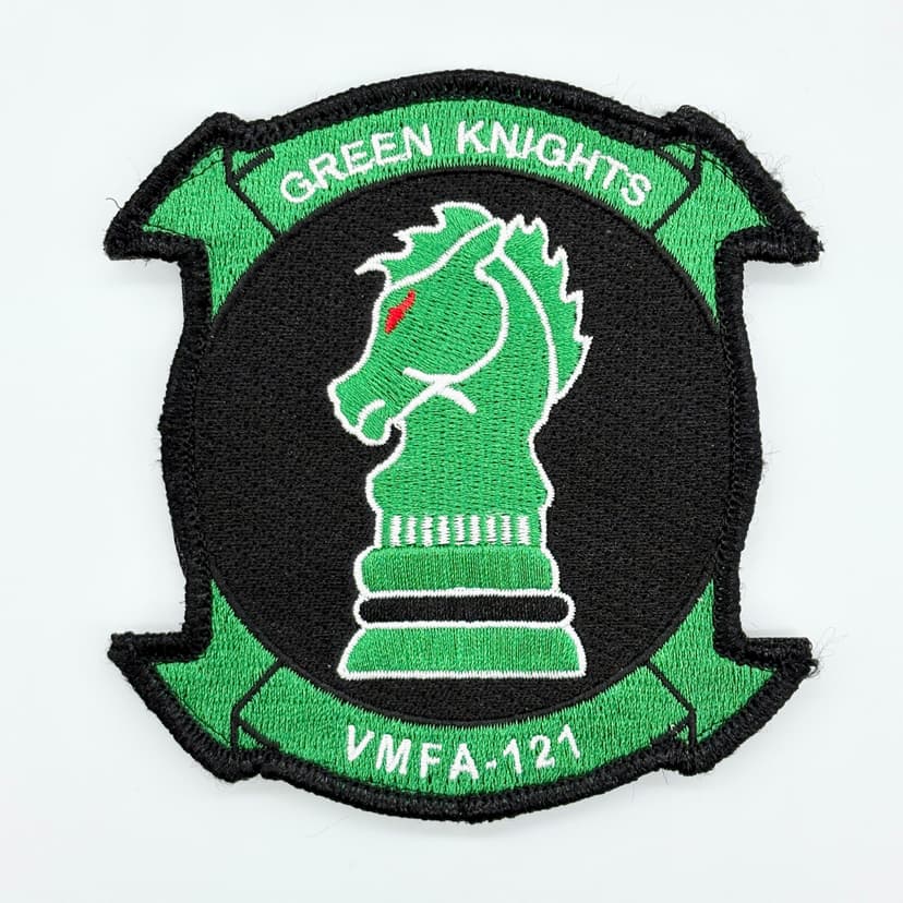 VMFA-121 Green Knights Patch – Embroidered Insignia, Hook and Loop