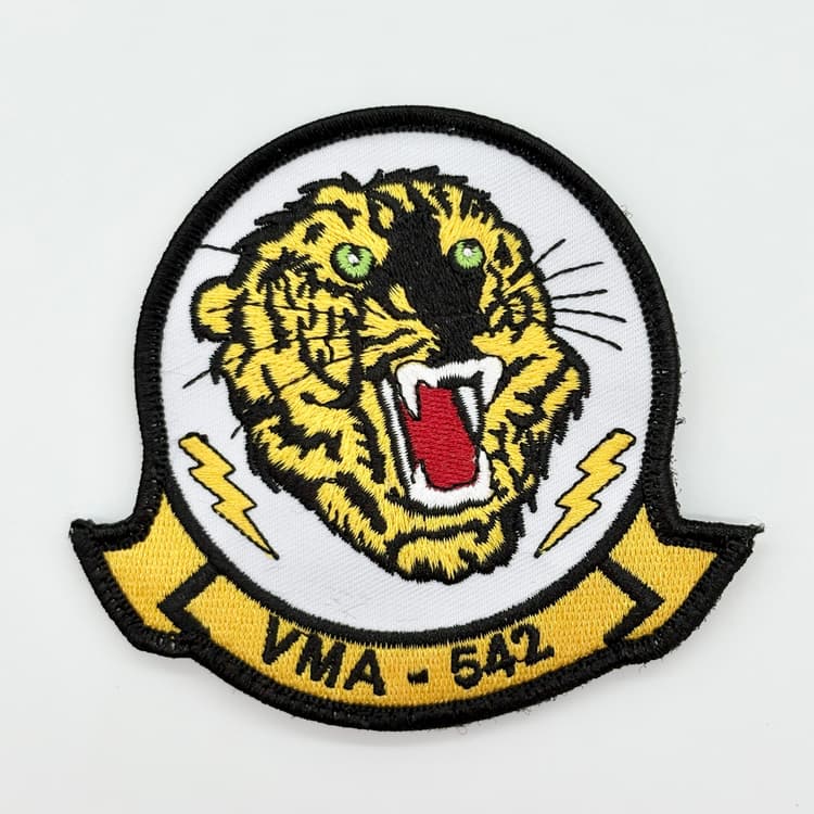 VMA-542 Tigers Squadron Patch – With Hook and Loop, 4.25"