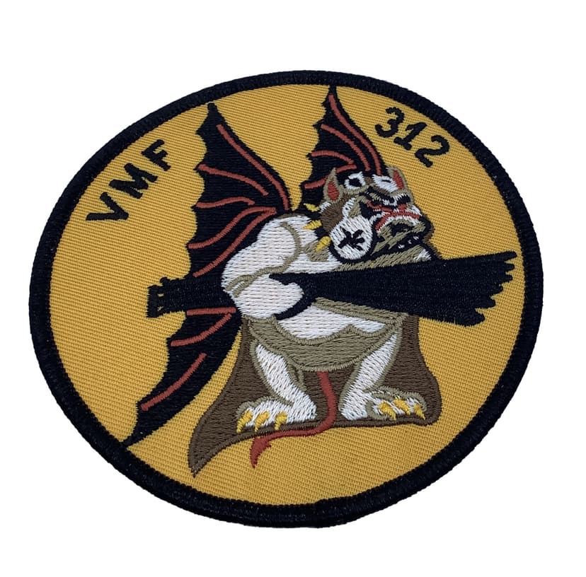 VMF-312 Checkerboards Patch- With Hook and Loop
