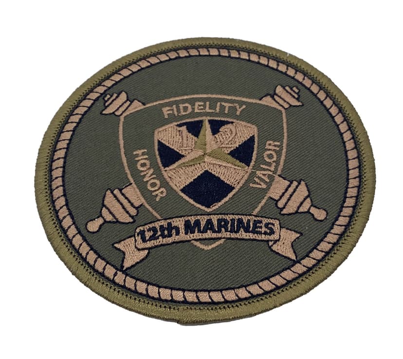 12th Marines Subdued Patch – No Hook and Loop