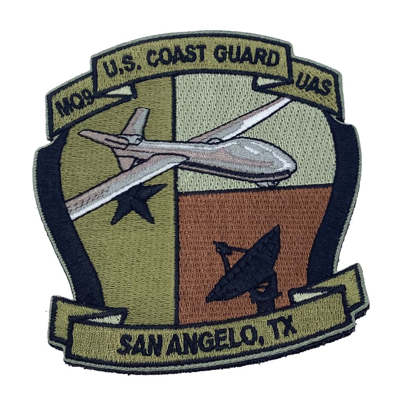 US Coast Guard San Angelo MQ-9 Predator Subdued Patch – With Hook and Loop