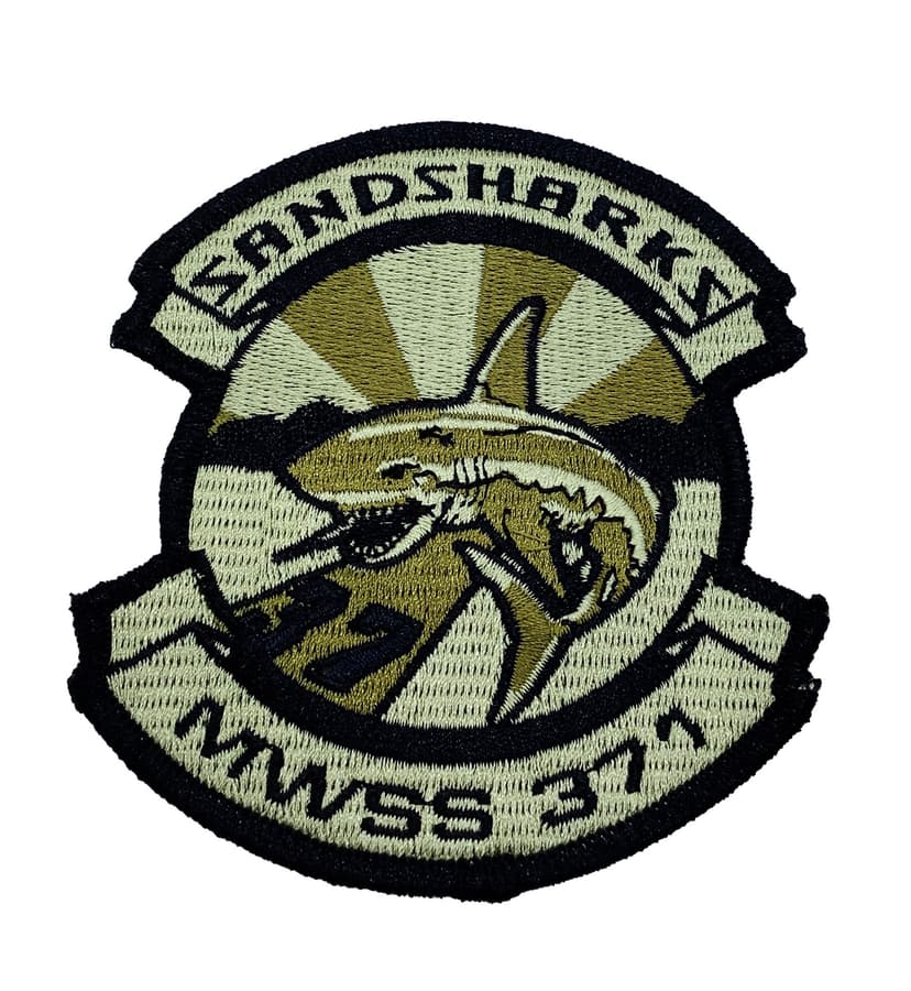 MWSS-371 Sandsharks (Green) Patch – With Hook and Loop