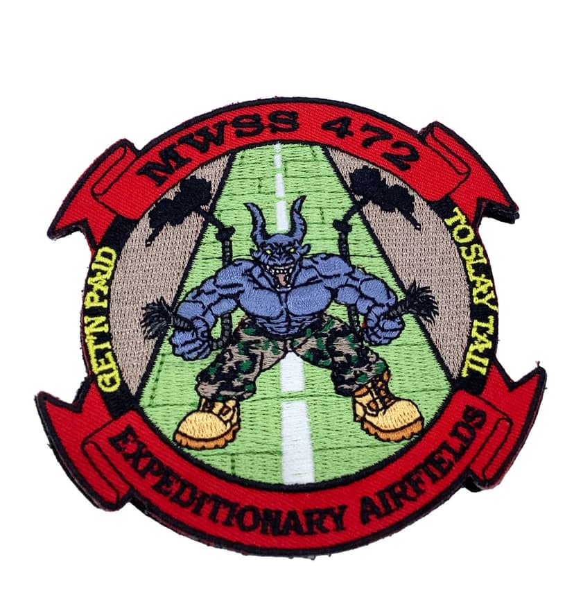 MWSS-472 Dragons Expeditionary Airfields Patch – With Hook and Loop
