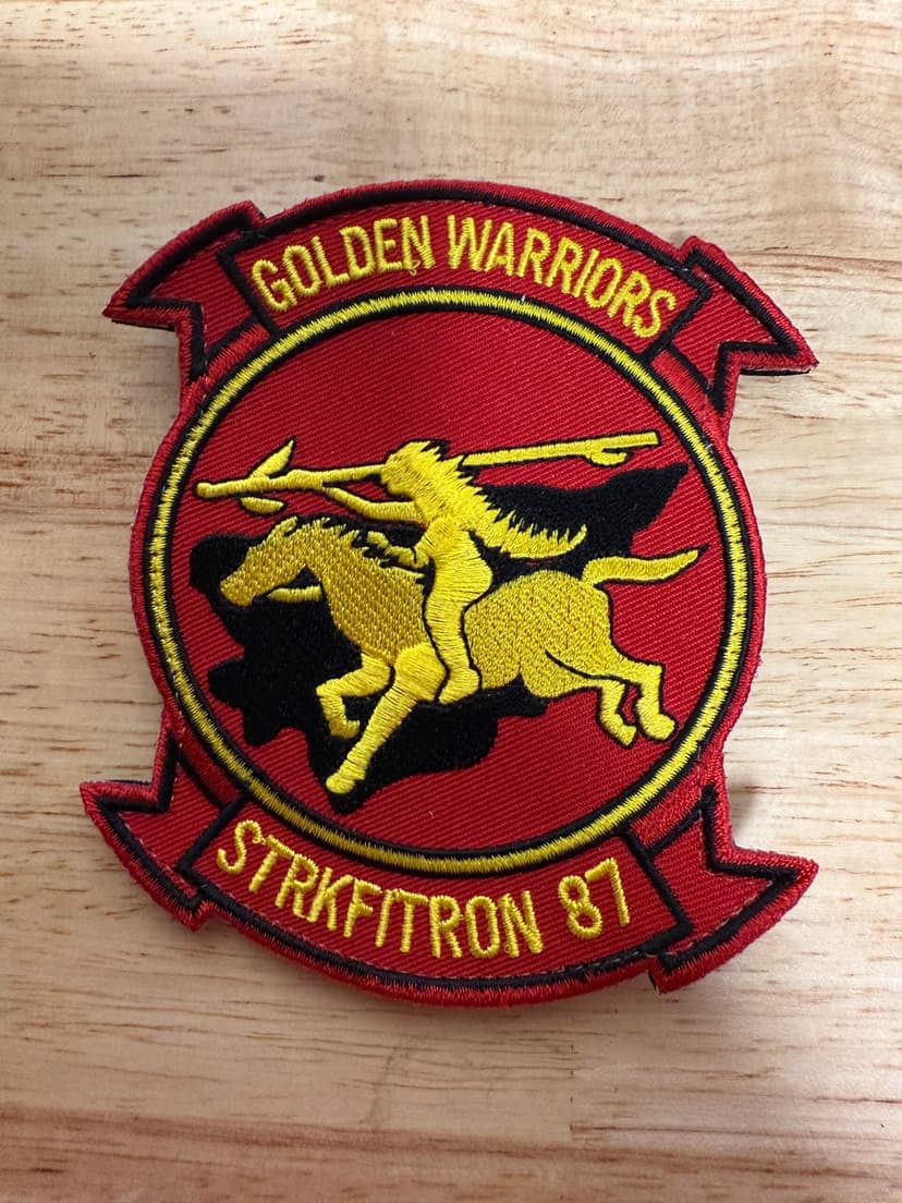 VFA-87 Golden Warriors Patch – With Hook and Loop