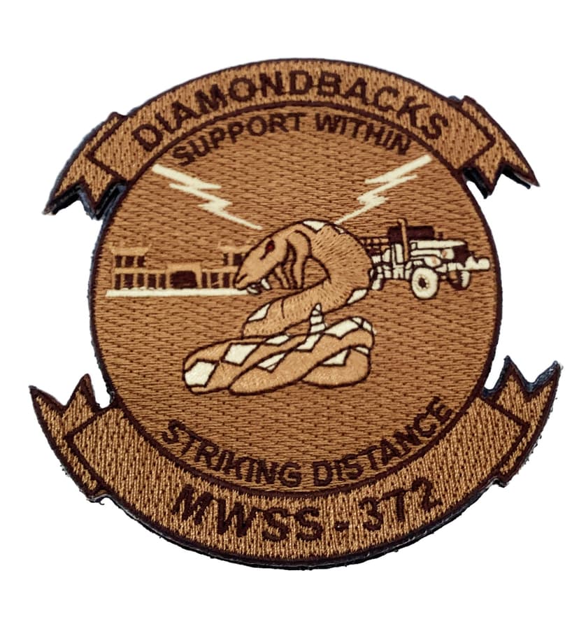 MWSS-372 Diamondbacks (Tan) Patch – Plastic Backing