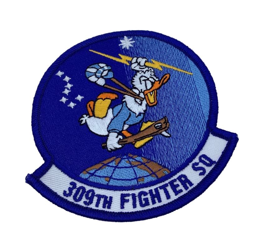 309th Fighter Squadron Patch – Plastic Backing