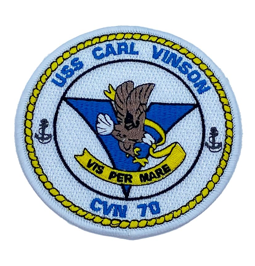 USS Carl Vinson CVN-70 Patch –Plastic Backing