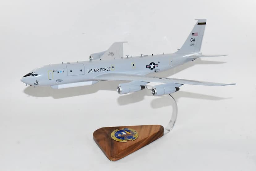 461st AMXS E-8 JSTARS Model, Mahogany Scale Model