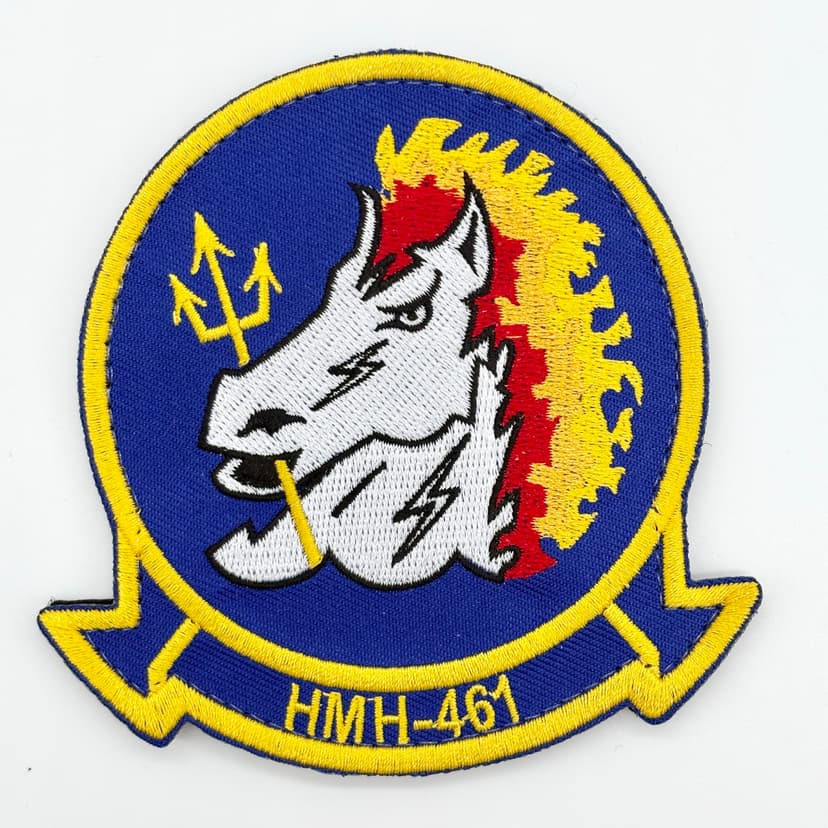 HMH-461 Iron Horse Blue Patch, 4", Hook and Loop