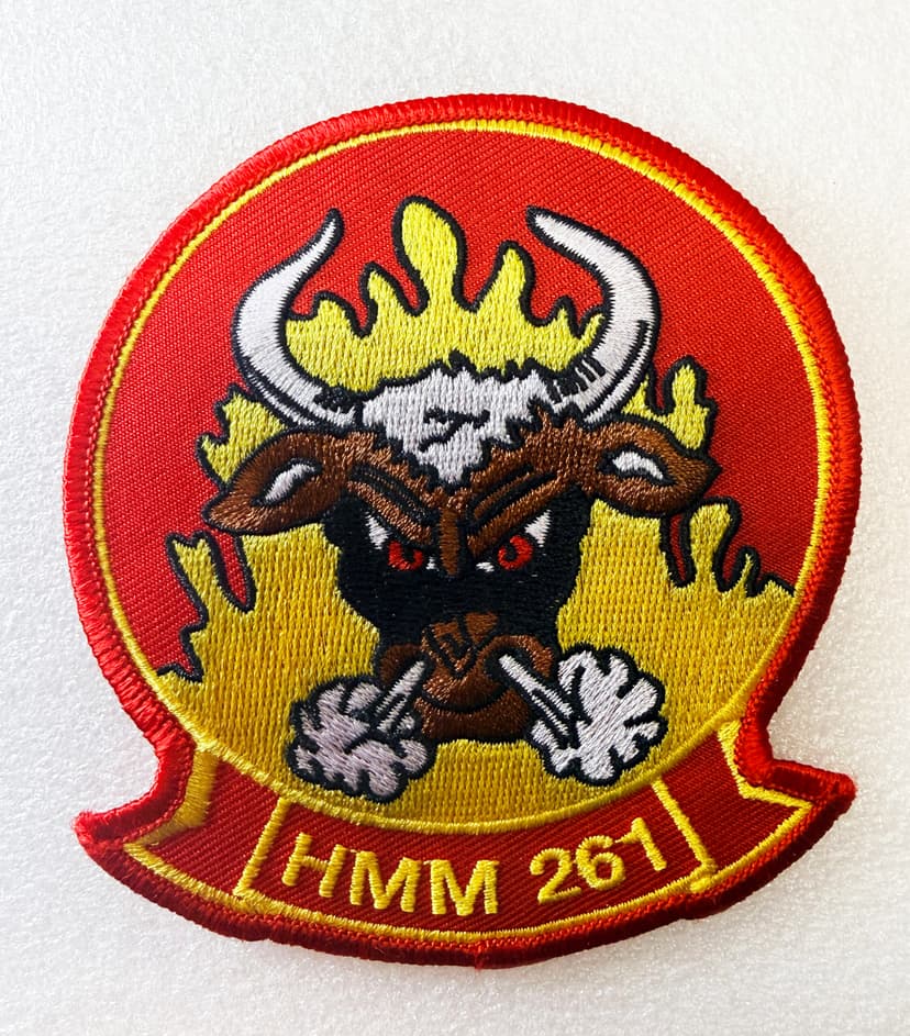 HMM-261 Raging Bulls Patch – Embroidered Insignia, Iron-On
